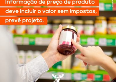 Informações de preço de produtos deve incluir o valor sem impostos, prevê projeto