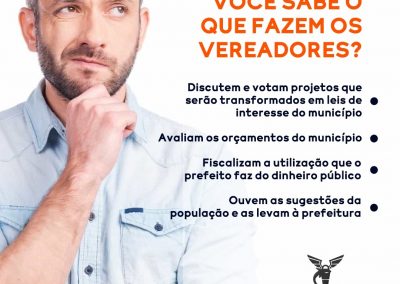 Você sabe  o que fazem os vereadores?