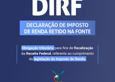 DIRF – Declaração de Imposto de Renda Retido na fonte